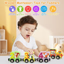 Wooden Magnetic Animal Number Train