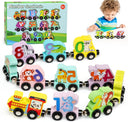 Wooden Magnetic Animal Number Train